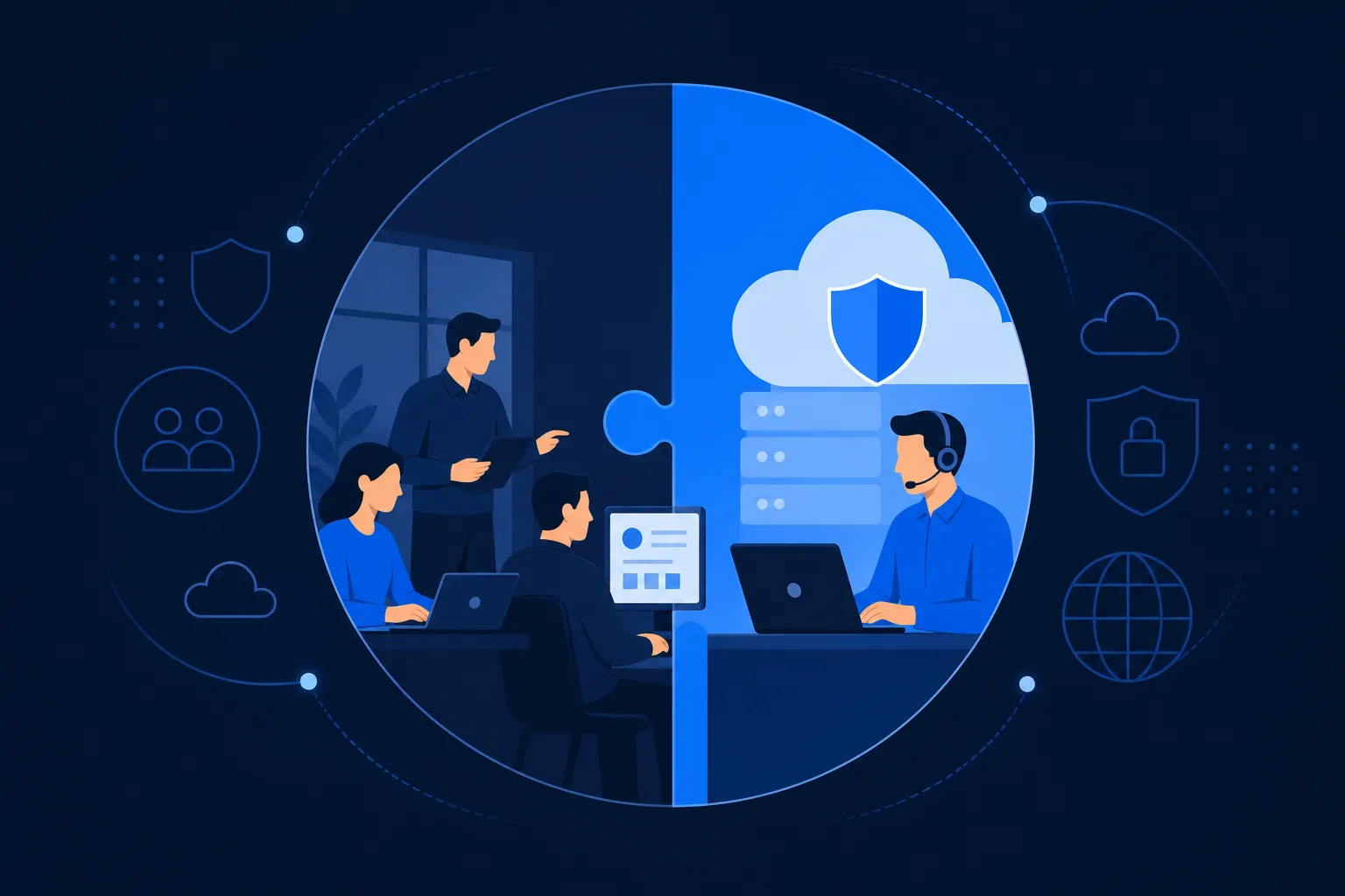 Co-managed IT responsibility split